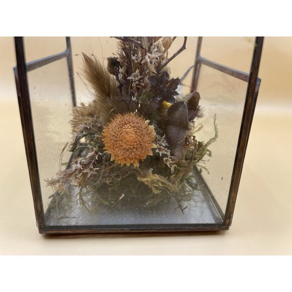 Vintage Faux Dry Flower Terrarium Table Top Decoration - Picture 9 of 11